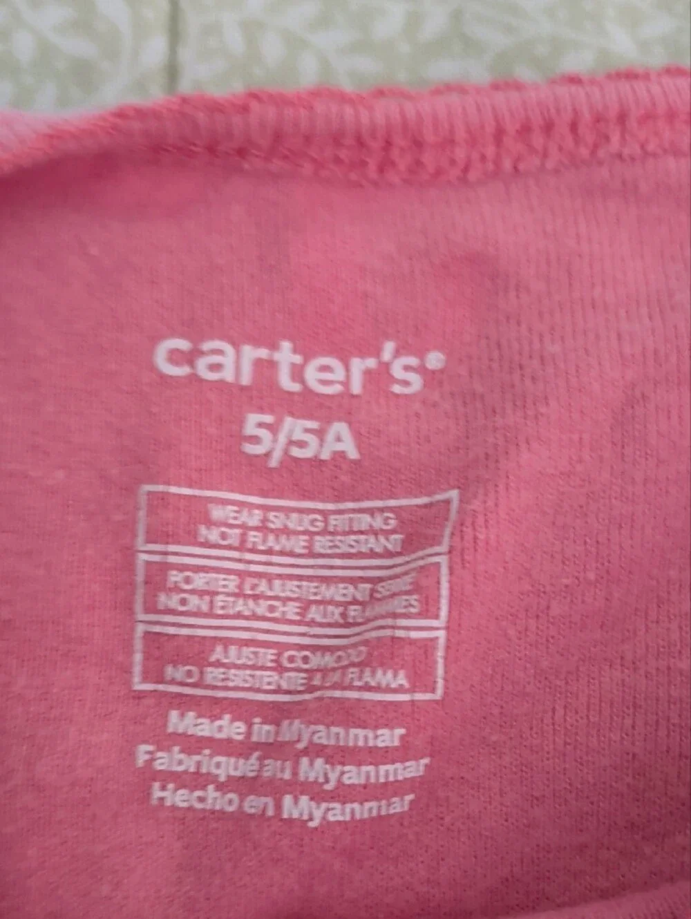 Kids Pink Graphic Pajama Set